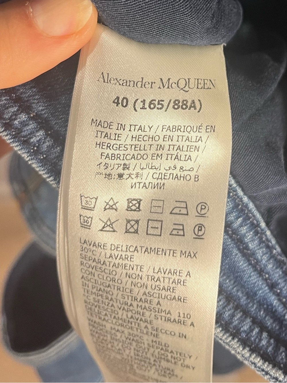 NWT*** Alexander McQueen stonewashed denim maxi dress- 40 - Picture 14 of 14